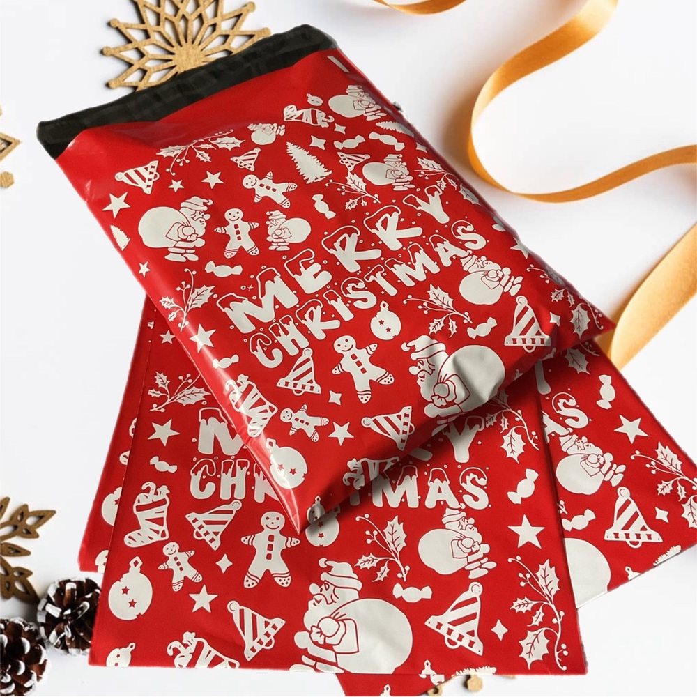 🌟 Poly Mailers 🌟 - 20 Merry Christmas 10” x 13” Strong Waterproof